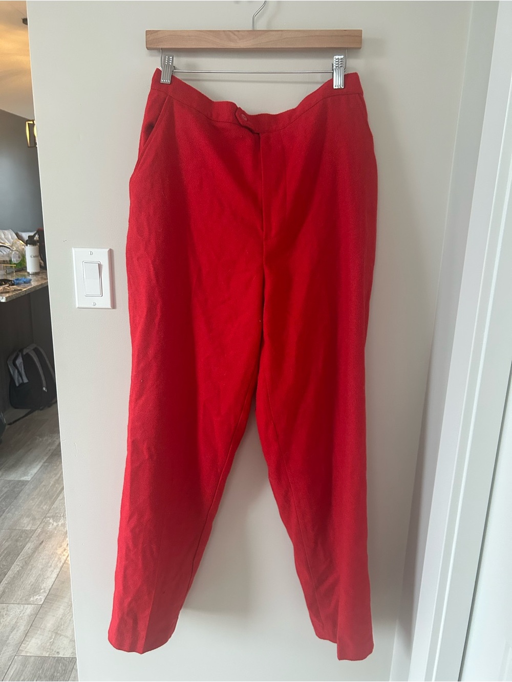 Vintage Marnie west red wool blend trousers